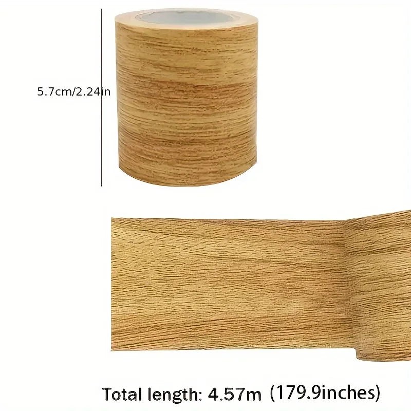 1pc Faux Wood Grain Tape Landscaping Furniture Floor Repair Tape High Adhesive Tape For Office Qme
