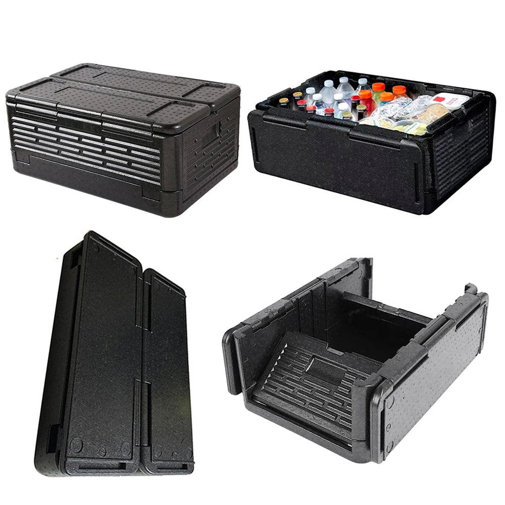 Top Load Camping Insulated Box Lightweight Foldable Cooler Fresh Box Multipurpose Outdoor Storage Box for Catering & Transport Qme