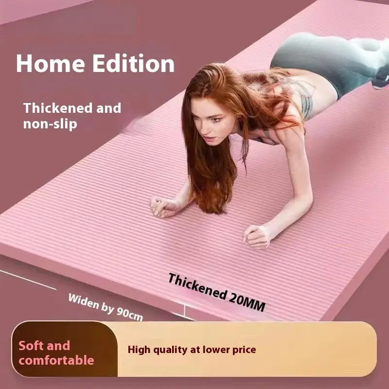 Non-slip Athletic Yoga Mat Home Training Pilates Gymnastics Qme