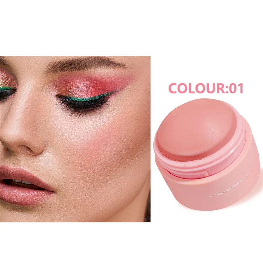 6 Colors Waterproof Blush Cream Long-lasting Multi-use Makeup Women Qme 01