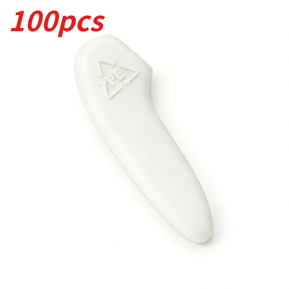 50/100Pcs Plastic Extended Knife Tip Protector Clear Point Cover Safety Guard for Kitchen Knives Protective Case Qme White 100pcs