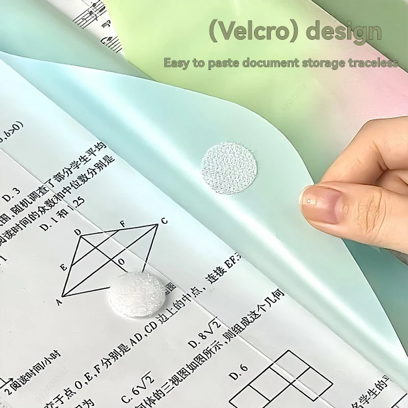 A4 PP File Bag, 3-hole D-ring Binder, Waterproof, Suitable for School, Office, Conference Supplies, Storage and Organization. Qme