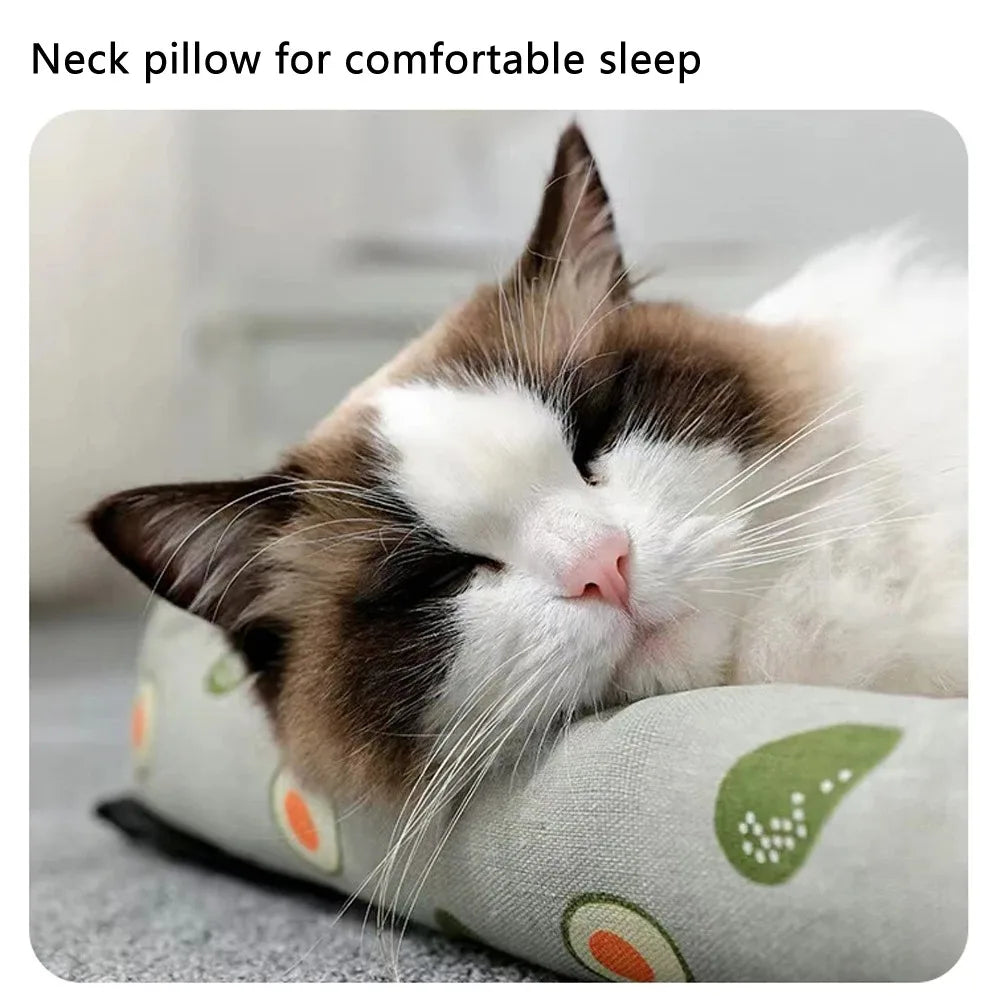 A Pet Summer Mat Cute Dog Cooling Sofa Breathable Small Dog Bed Cushion Moistureproof Rattan Wear Cat Mat Accessories Qme