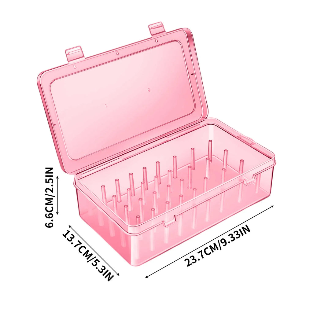 Plastic Convenient Cakes Decorating Kit Storage Organizer with 42 Pegs Piping Tip Set Practical Home Cake Shop Storage Tool Qme