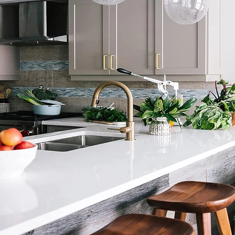 55CM Waterproof Oil proof Moisture proof Wallpaper PVC Self adhesive Marble Pattern Stickers for Cabinet Countertop Renovation Qme