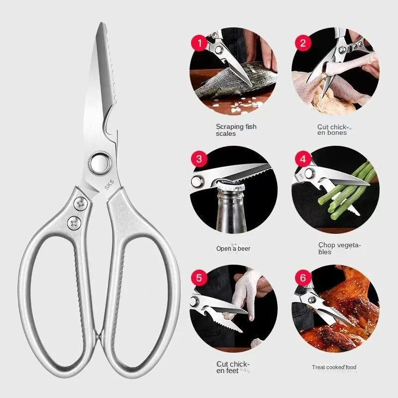 Multi-purpose Stainless Steel Kitchen Shears Heavy-duty Poultry Qme