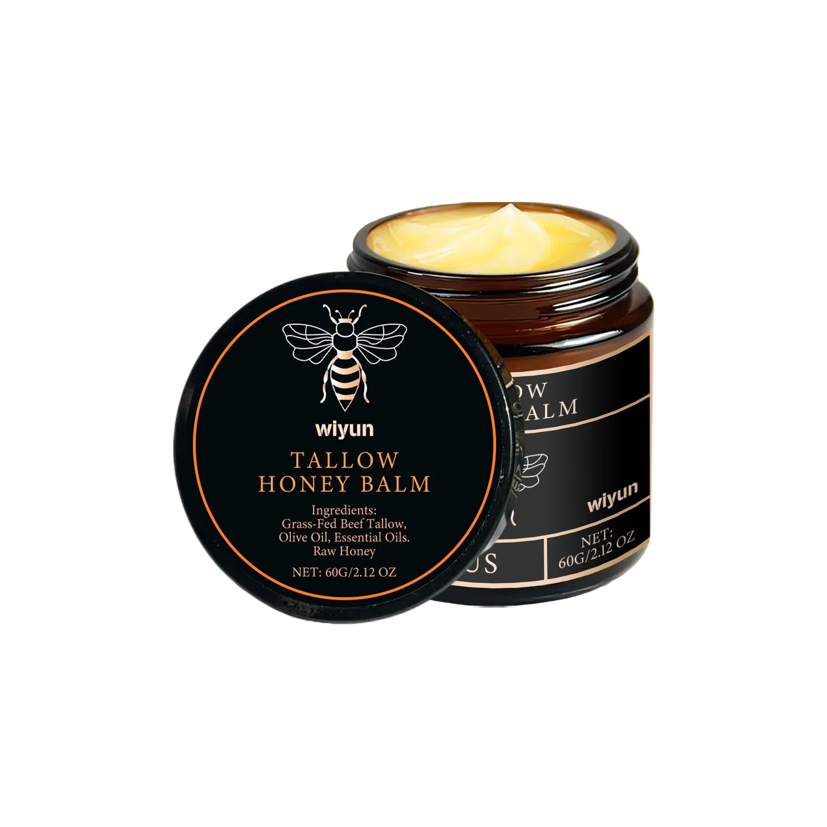 Beef Tallow Honey Cream Brightening Fade Dark Spots Remove Melanin Firming Non-Greasy Lasting Moisturizing Soothing Body Lotion Qme 60g Boxed