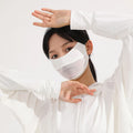 Breathable Ice Silk Sunscreen Face Mask Driving Riding Outdoor Sports Qme White