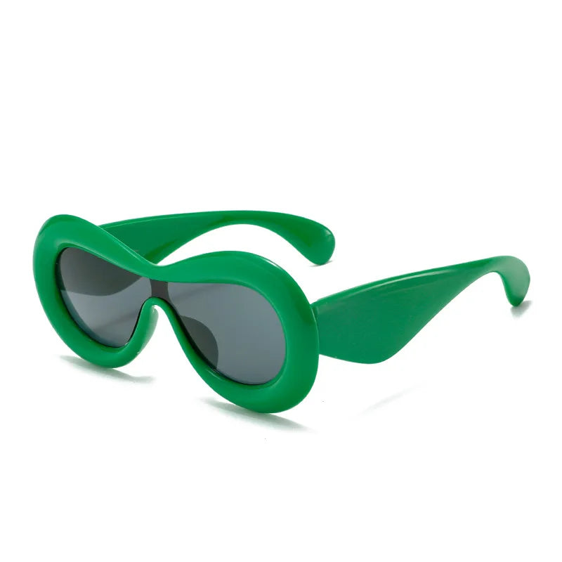 New Oval Sunglasses for Men Women Fashion Retro Brand Design Shades Eyewear Female Candy Color Goggle Sun Glasses Qme