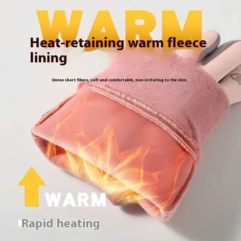 1Pair Touchscreen Finger Winter Gloves Men Women-waterproof Thermal Qme