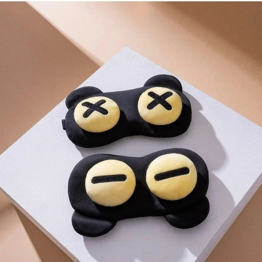 Cute Cartoon Bear Sleep Eye Masks Funny Light Blocking Shading Eye Cover Soft Skin-friendly Sleeping Masks For Nap Travel Rest Qme