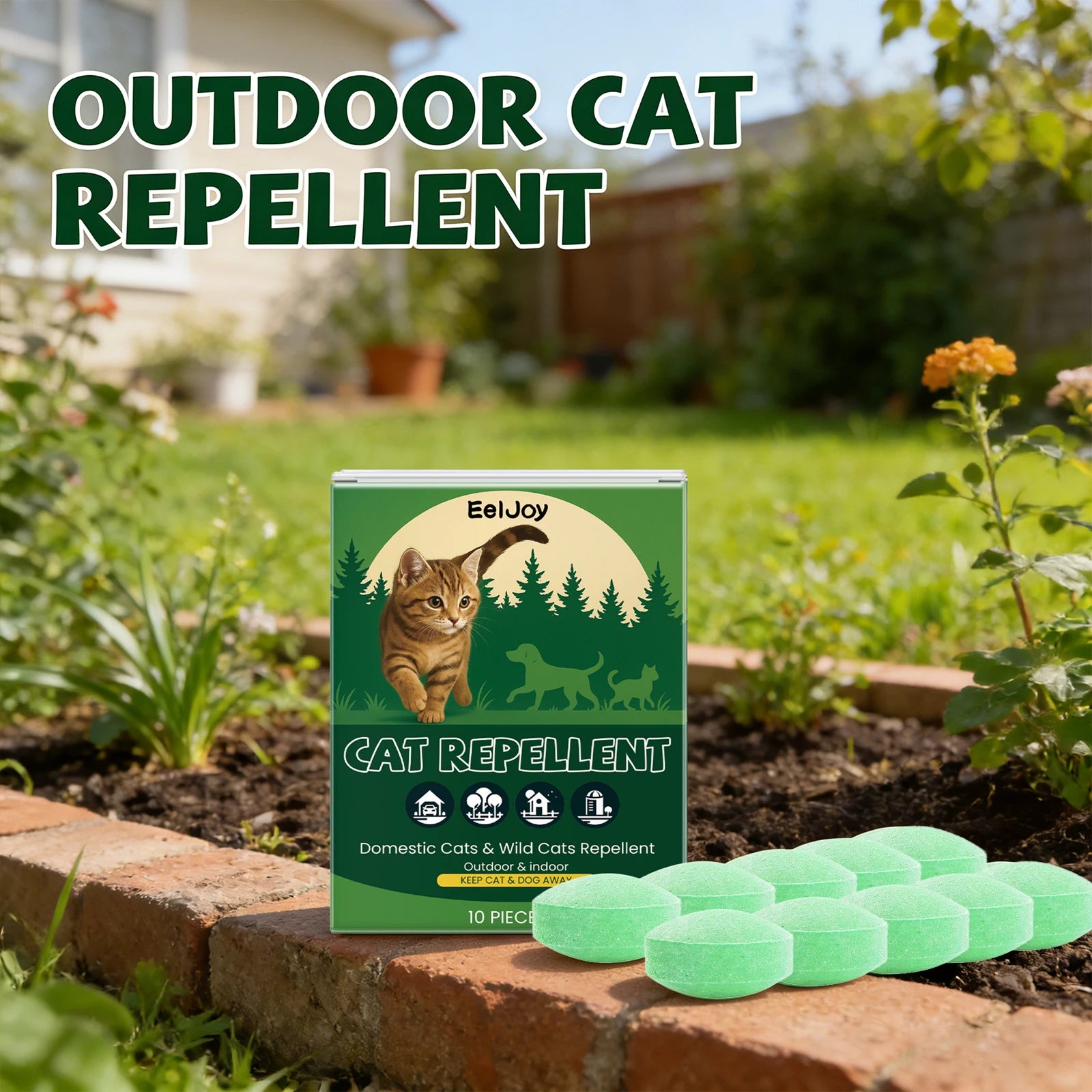 Indoor Cats Repellent Pill Prevent Biting & Gnawing Correcting Pet Behavior Reducing Scratching Furniture Outdoor Pets Training Qme