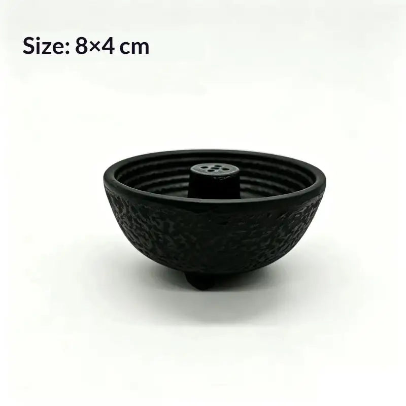 Mini Cast Iron Sandalwood Incense Holder Sage Smudge Pot Burner Home Decor Suitable For Meditation Yoga Halloween Qme A5