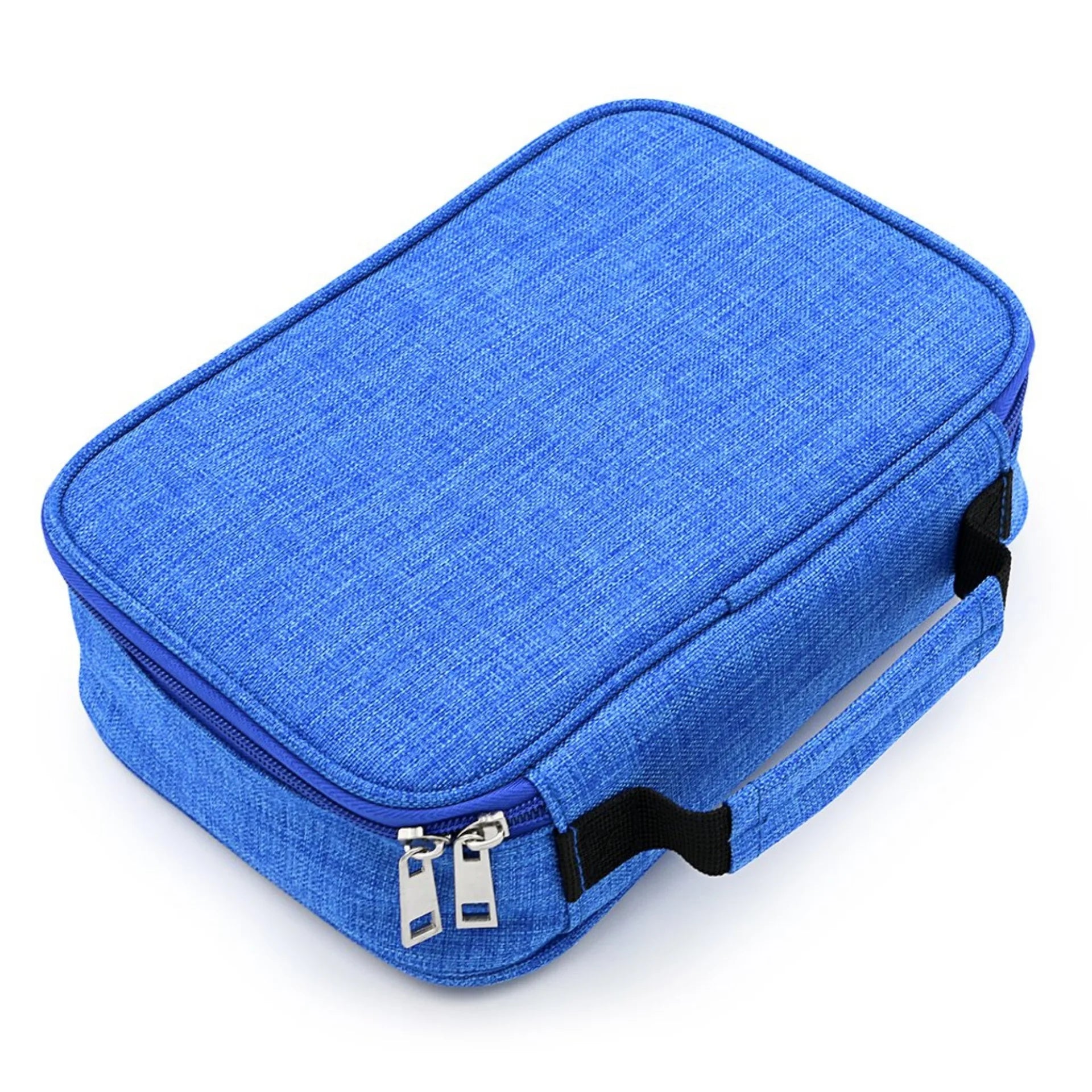 Large Capacity Pencil Case for Students - Sketch Art Supplies Organizer Multi-Pocket Heavy Duty Stationery Bag & Pen Holder Qme Blue 1pc