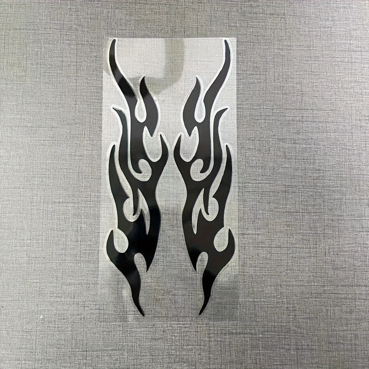 Car Decals Featuring Modified Flames for Bumpers, Hoods, Rearview Mirrors, And to Cover Scratches on Motorcycles Qme Black 19cm