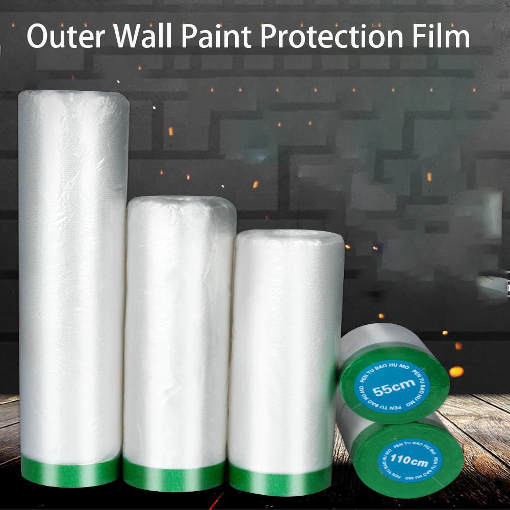 Outer Wall Paint Protection Film Decoration Paint Masking Film High Viscosity Adhesive Furniture Car Spray Paint Protector Qme