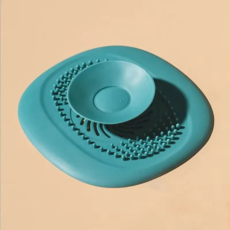 1PC Silicone anti-blocking bathtub plug bathroom floor drain shower sink kitchen household filter tool Qme 1PC Green