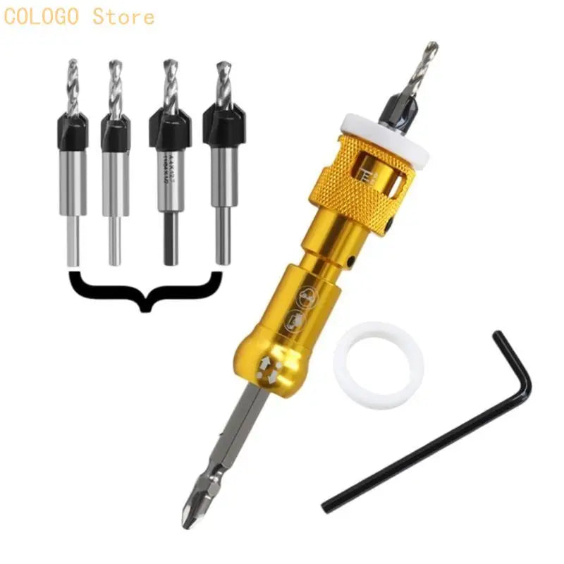 Shank Countersink Drill Bit Depth Stop Efficient Drilling D0LD Qme 7 piece set CN