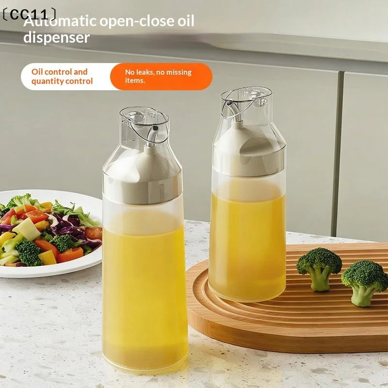Automatic Opening Closing Squeeze Oil Bottle Household Condiment Dust Qme