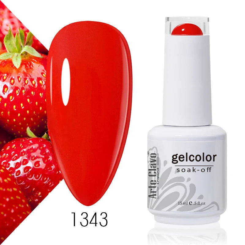 Arte Clavo Red Series Nail Polish Party Colors Gel Varnishes All Qme