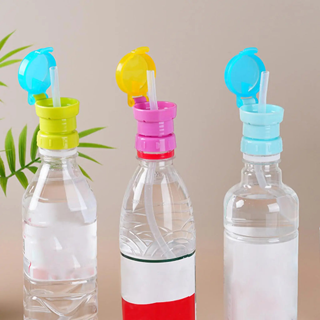 1pcs Water Bottle Topper for Kids Universal Portable Leak-Proof Drinking Tool Water Bottle Caps for Juice Party Travel Camping Qme