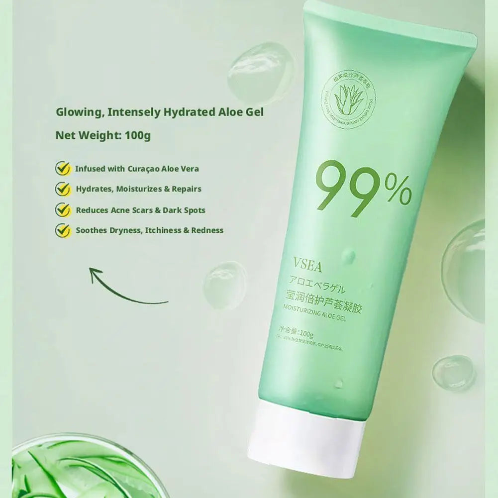 99 Aloe Vera Gel Naturally Hydrating Soothing Skincare Moisturizing Qme