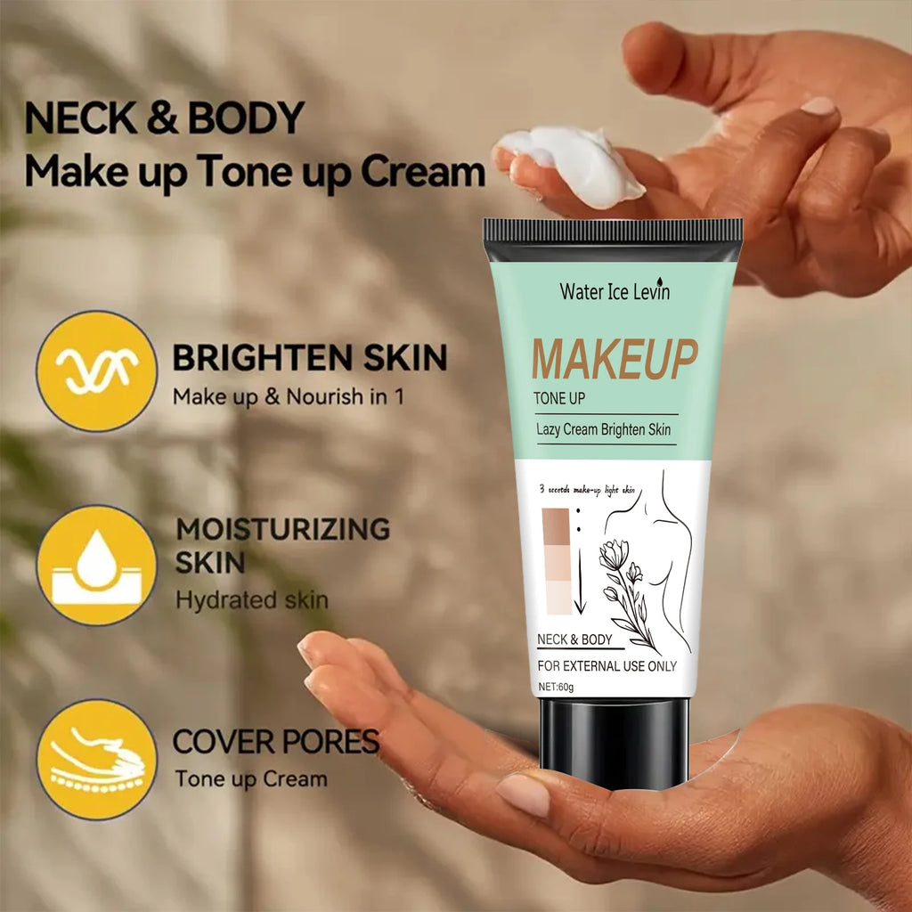 Face and Body Brightening Cream - Toning Cream, Facial and Body Makeup, Suitable for Face, Neck, Armpits, Joints and Other Areas, with a Gentle Texture That Brightens and Moisturizes Simultaneously Qme
