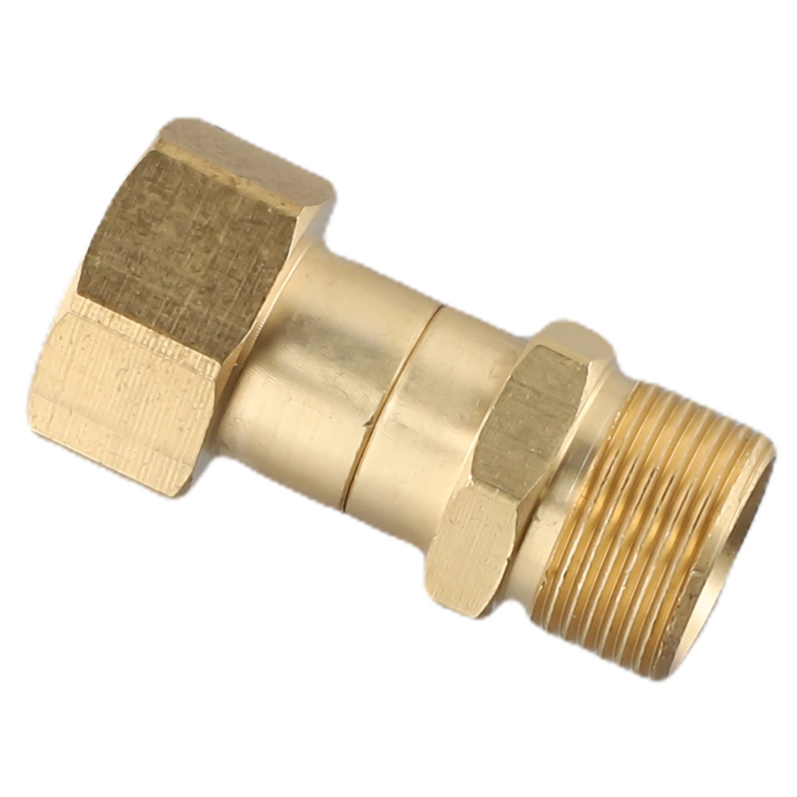 Brass Pressure Washer Adapter Swivel Joint-Hose Fitting M22 14mm Female Thread 360-Degree Rotation Hose Sprayer Connector Qme
