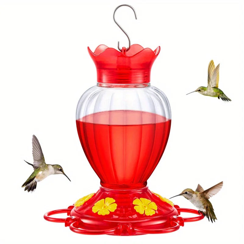 Hummingbird outdoor courtyard hanging water dispenser with habitat and ant proof pool, durable and easy to clean Qme