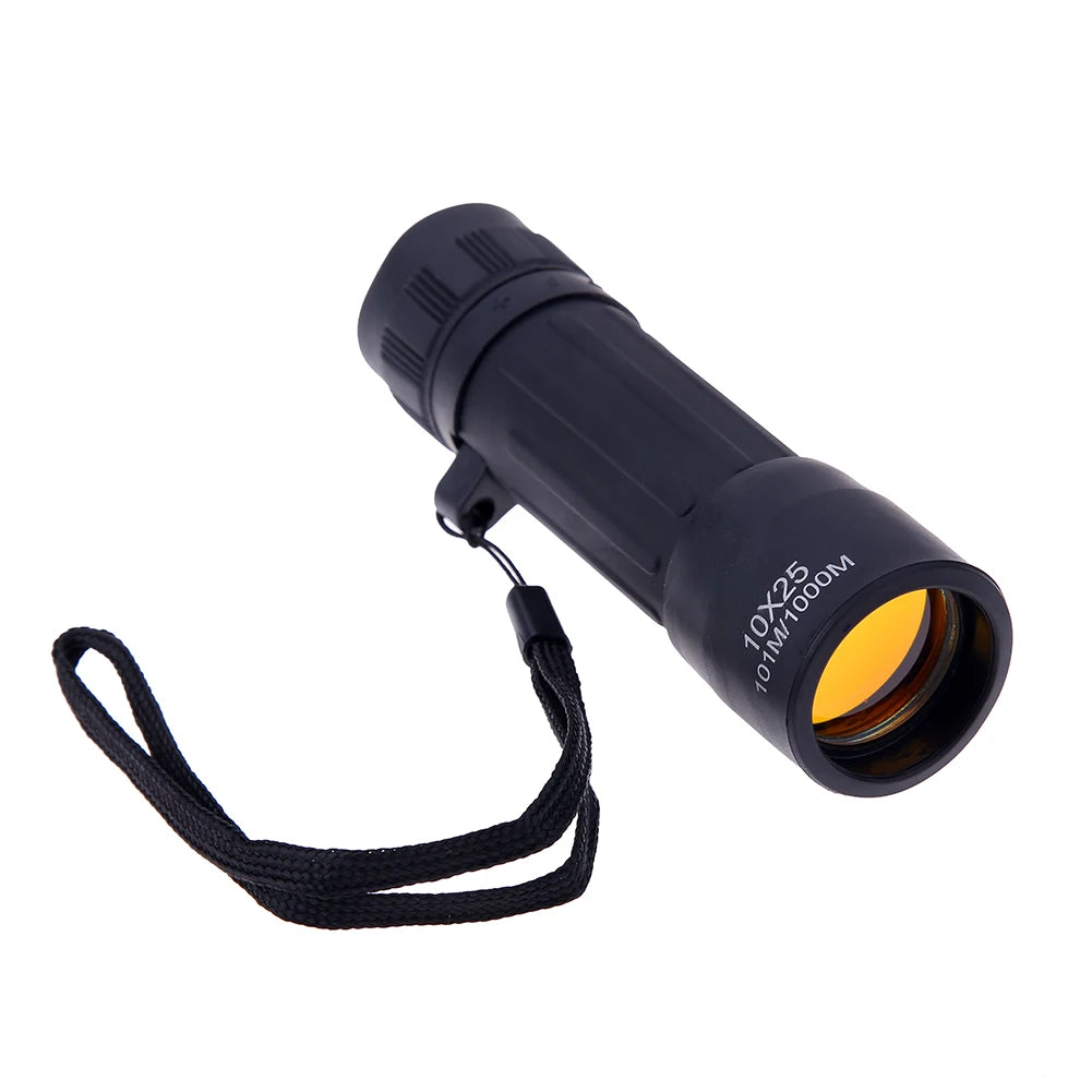 10x25 Monocular Telescope Night Vision Mini Outdoor Telescope Adjustable Focal Length with Cleaning Cloth for Outdoor Activities Qme