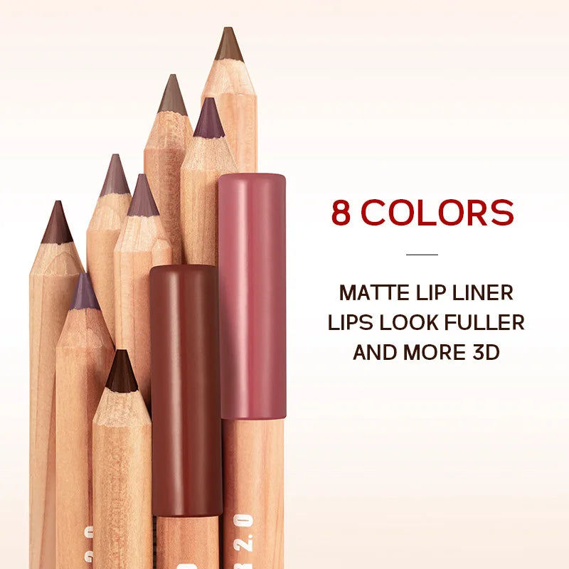 Matte Lip Liner- Long-lasting Smooth Application Easy Includes Qme