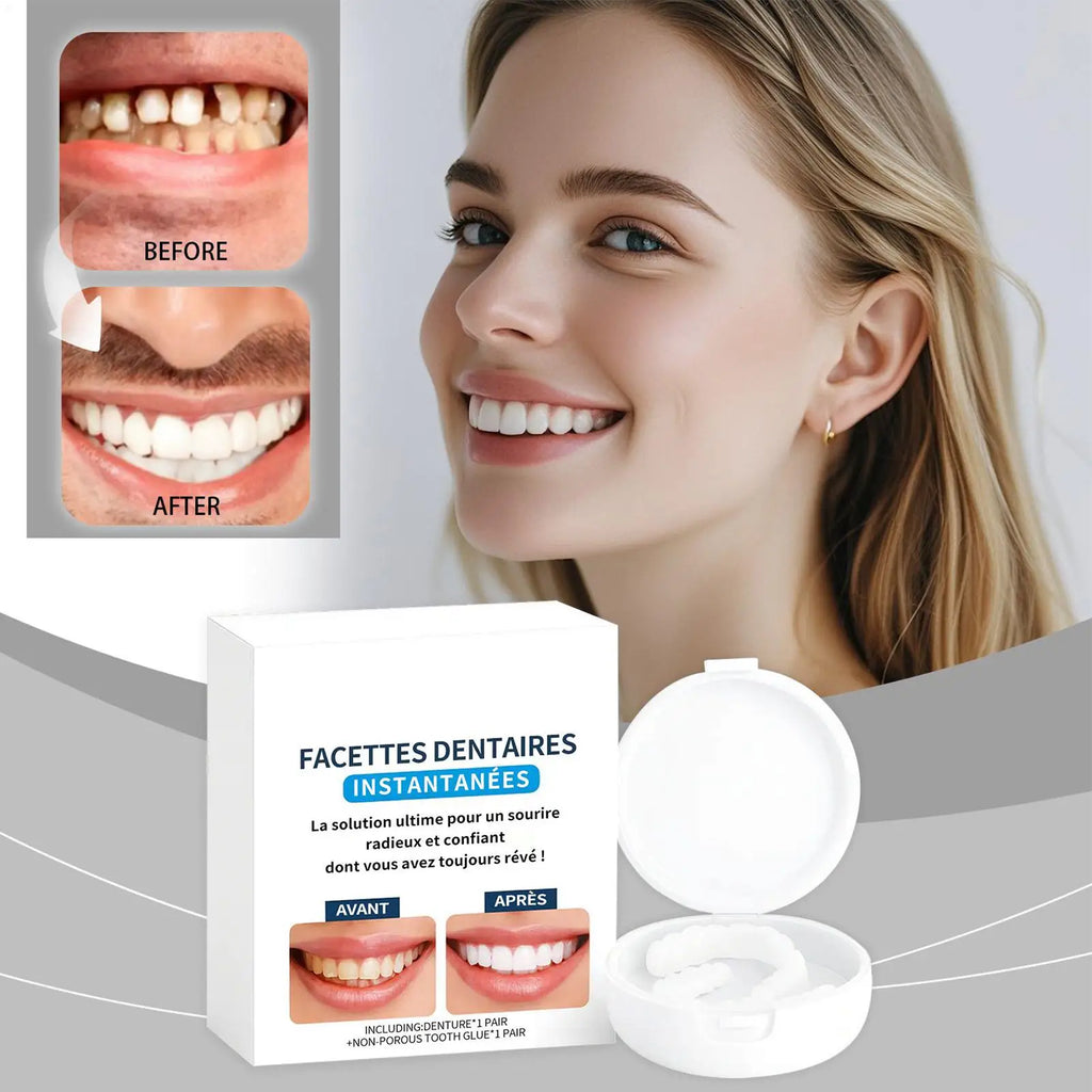 Fake Teeth Denture Decoration Silicone Tooth Repairing Upper Lower Qme