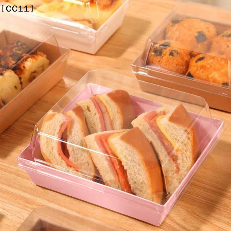 Rectangular Sandwich Box Cake Roll Pastry Packaging 50 Per PackCC11 Qme