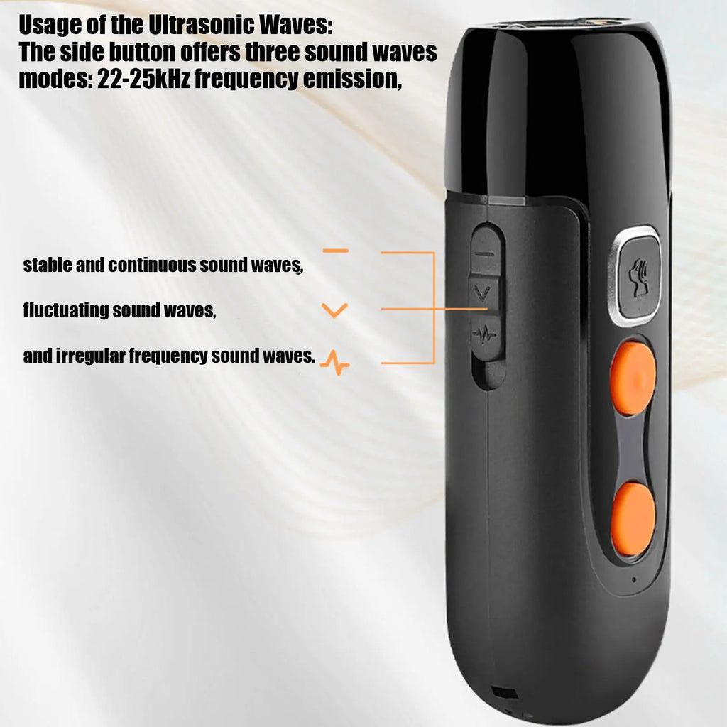 Anti Dog Barking Device Handheld Rechargeable No Bark Trainer 3 Modes Qme