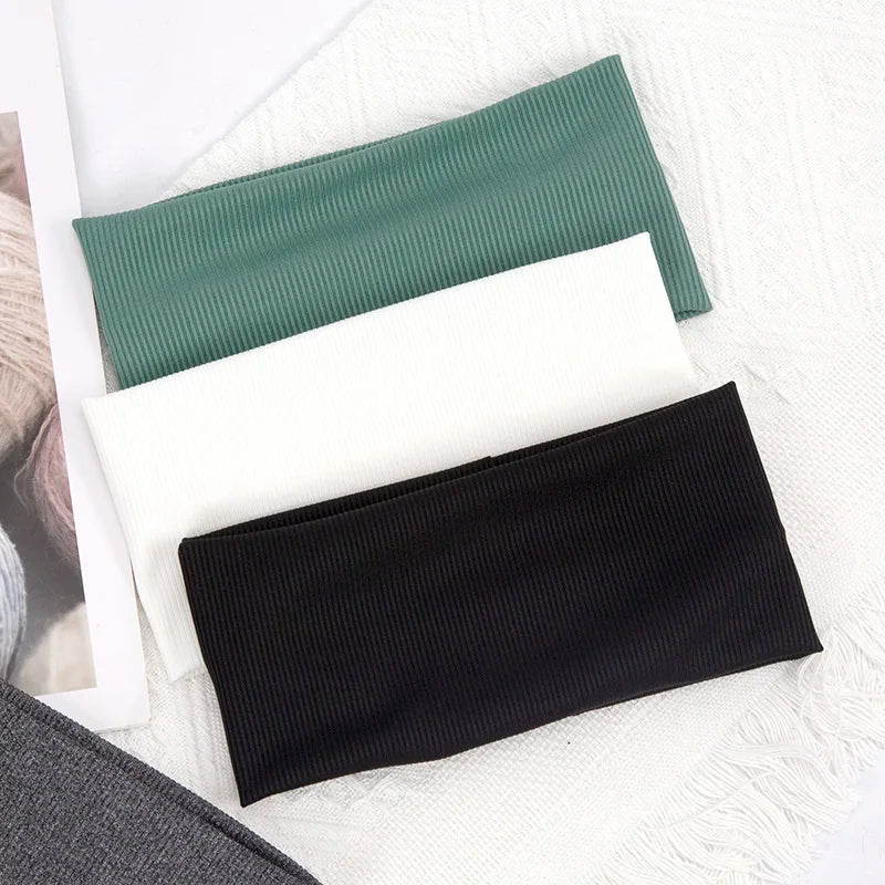 Elastic Solid Hair Bands Women Men Hairband Running Fitness Sports Qme