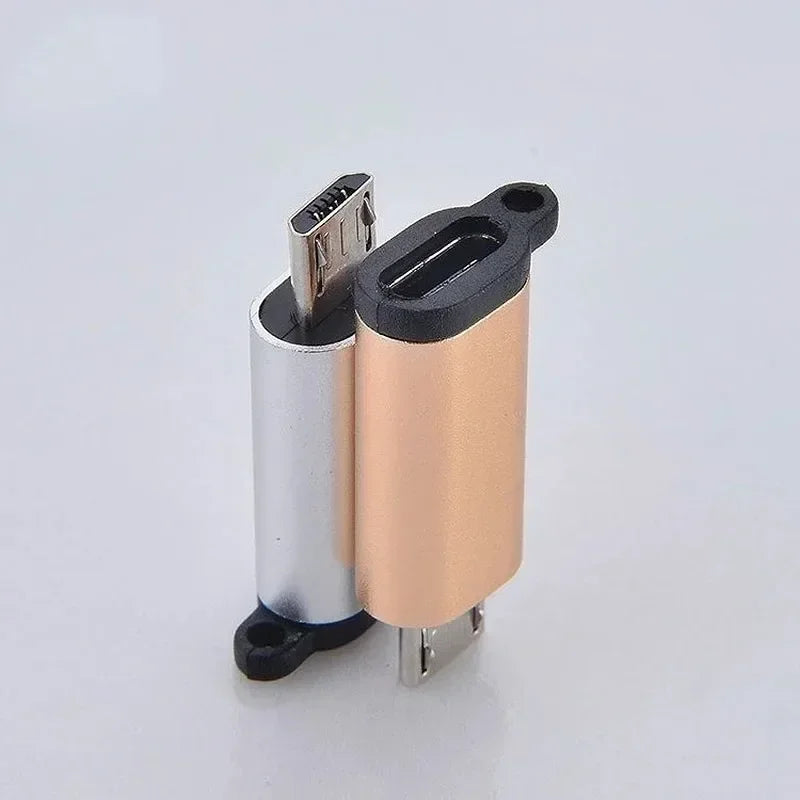 10pcs Type C to Micro USB Adapter, Type C Female to Micro USB Male Convert Connector Support Charge Data Sync Compatible with Qme