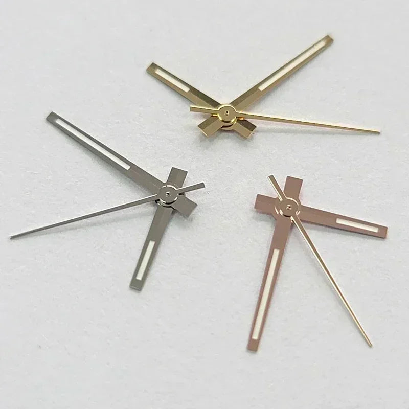 Modified Watch Hands Green Luminous Logbook Needle Silver Gold Rose Watch Accessories for NH35/NH36/4R/7S Movement Qme