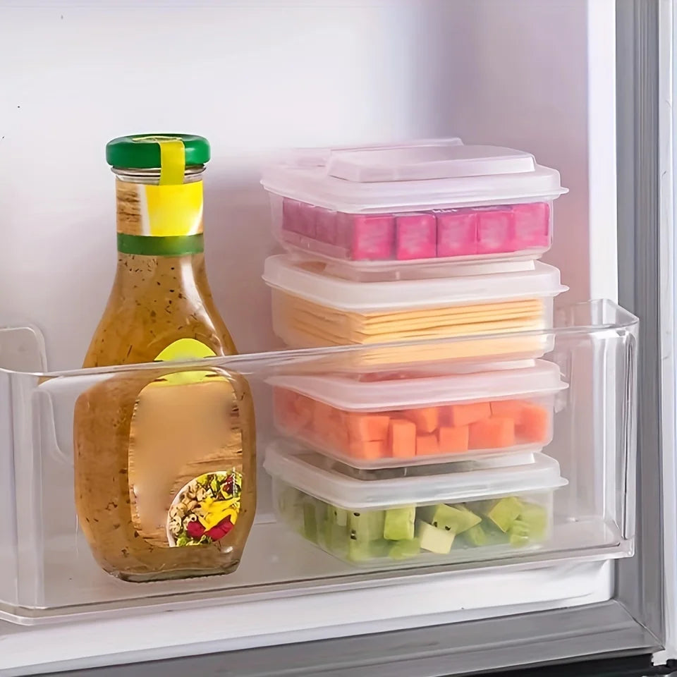 2 Storage Boxes Butter Cheese Slices Refrigerator Scallion Ginger Qme