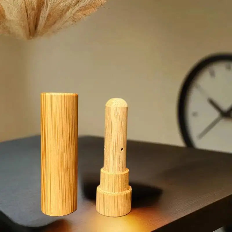 Bamboo Nasal Inhaler Reusable Aromatherapy Diffuser Tube Lanyard Qme