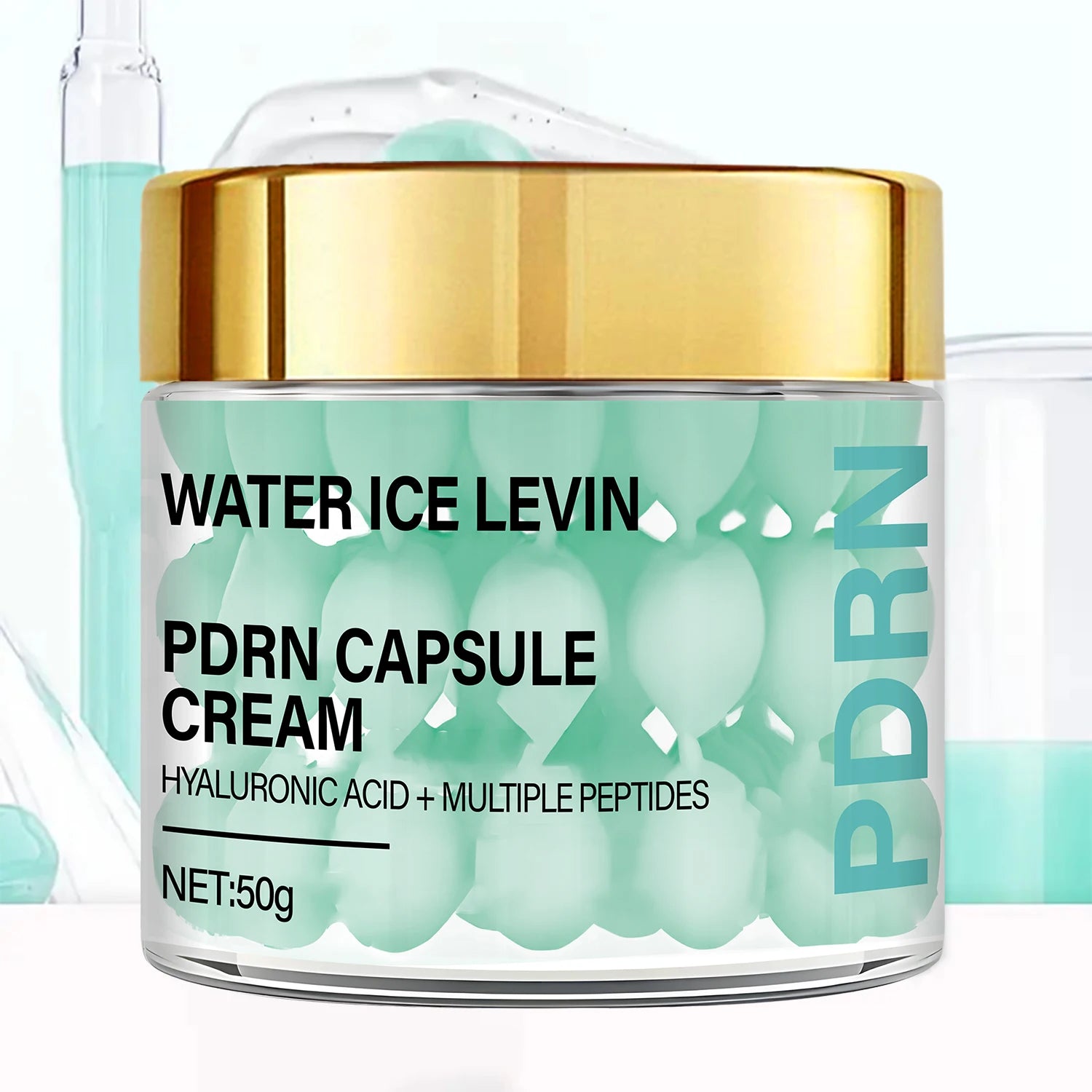 Regenerative PDRN Capsule Cream with Hyaluronic Acid & Peptides for Anti-Aging, Firming & Brightening. Qme
