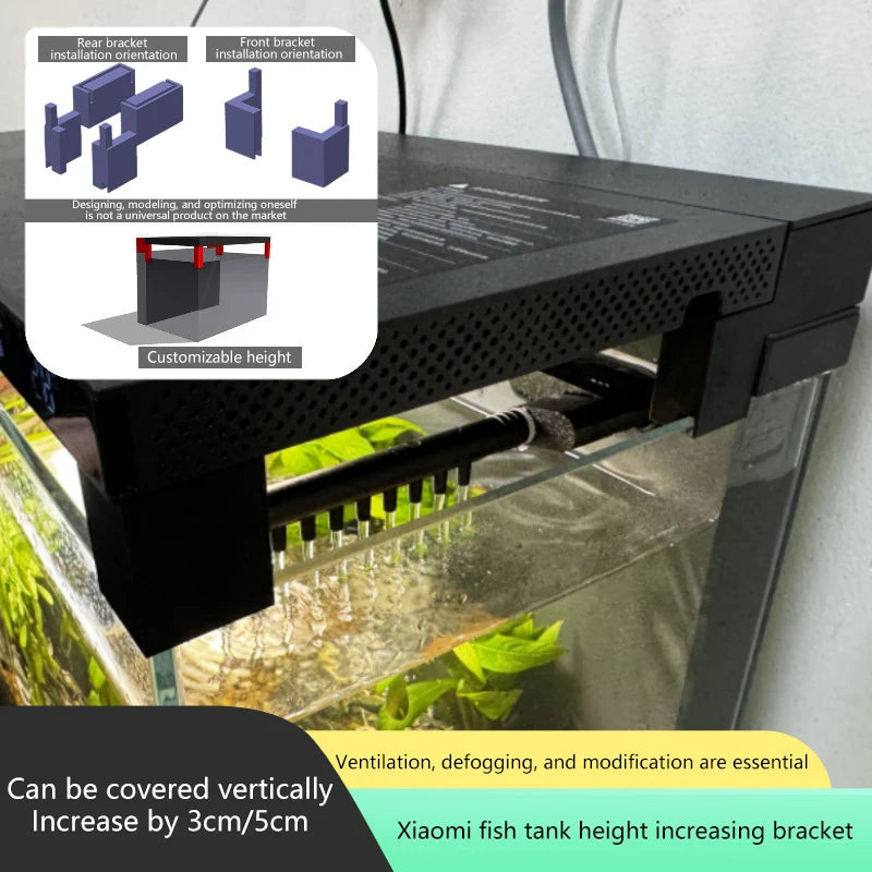 1Set For Xiaomi Mijia Smart Fish Tank Applicable [Can Stand Cover] Heightening Bracket Kits Accessories. Qme