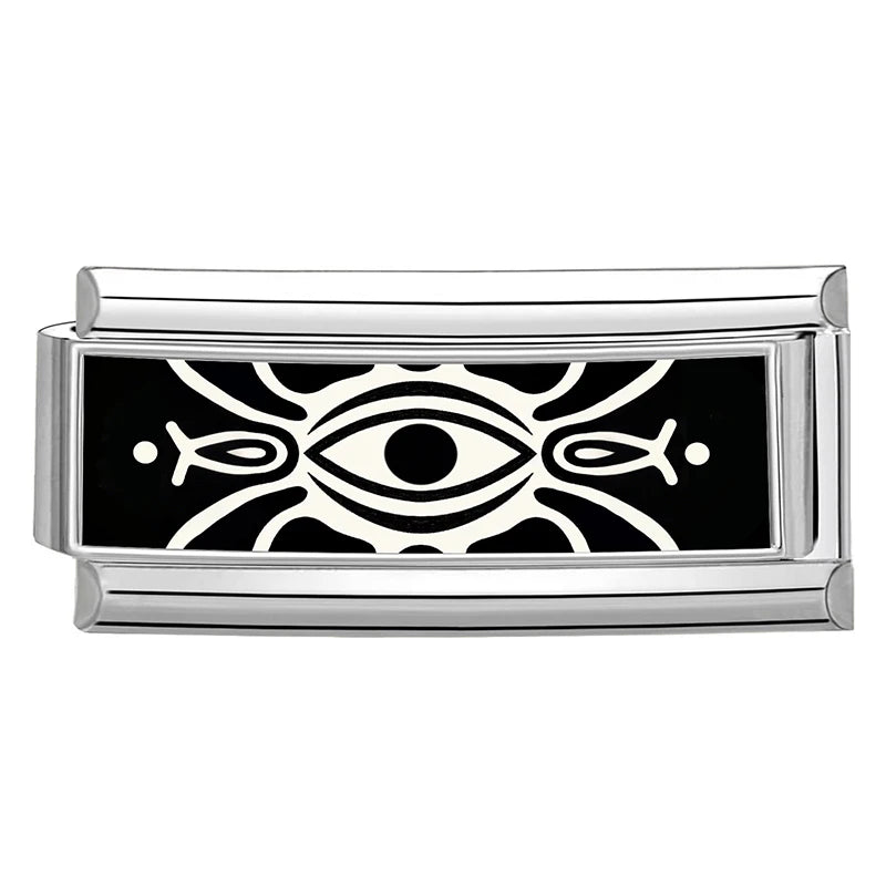 2026 Women's Black Eye Colorful Stars Heart Italian Charms Links