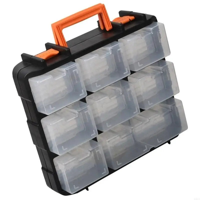 Portable Tool Storage Box Multiple Compartments Removable Dividers Qme
