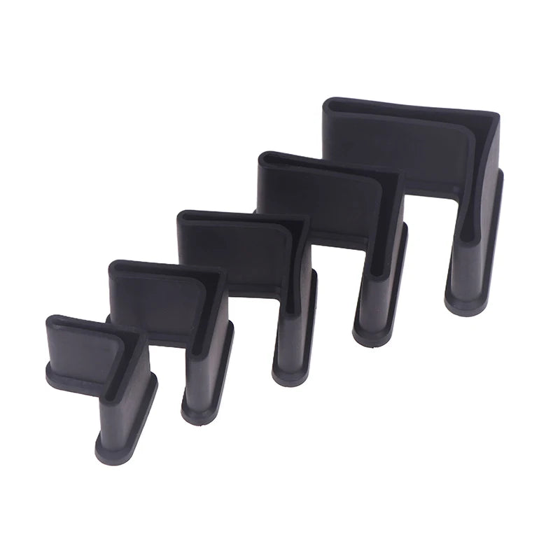 10Pcs L Type Rubber Base Non-Slip Foot Pad Slotted Angle Bar Triangle Feet Shelf Iron Bed Foot Cover Protective Rubber Sleeve Qme