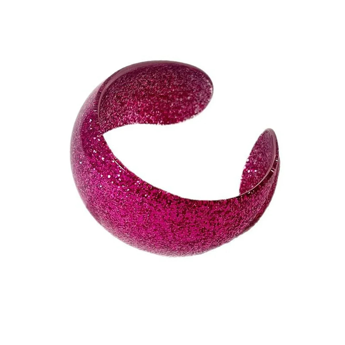Fashion Y2k Irregular Shiny Glittering Twisted Round Green Blue Resin Bangle Summer Decoration Bracelet for Women Girl Gifts Qme