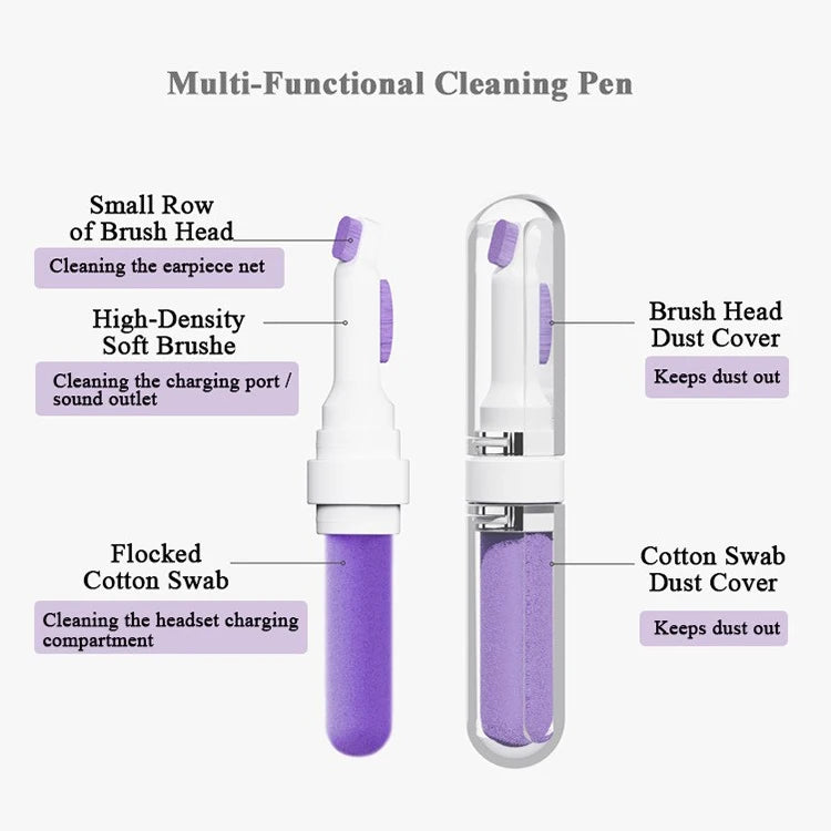 3-in-1 Bluetooth Earphone Cleaning Brush Perfectly Compatible Airpods Qme