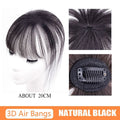 French Synthetic Fake Bangs Wig Hair Natural Hairpiece Extensions Qme Black