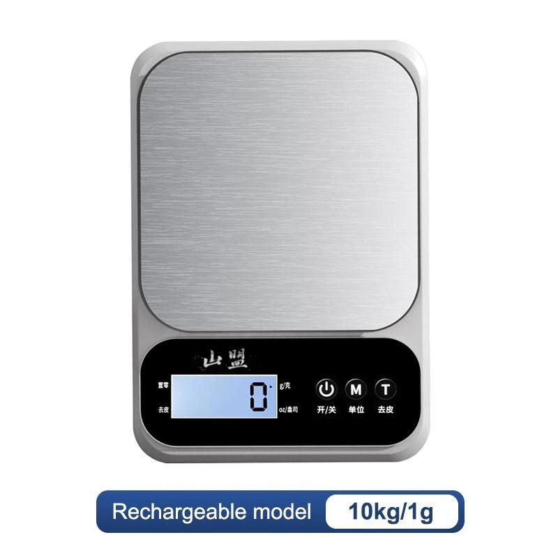 Scale Baking Gram Weight Scales LCD Display Rechargeable Electronic Qme A5