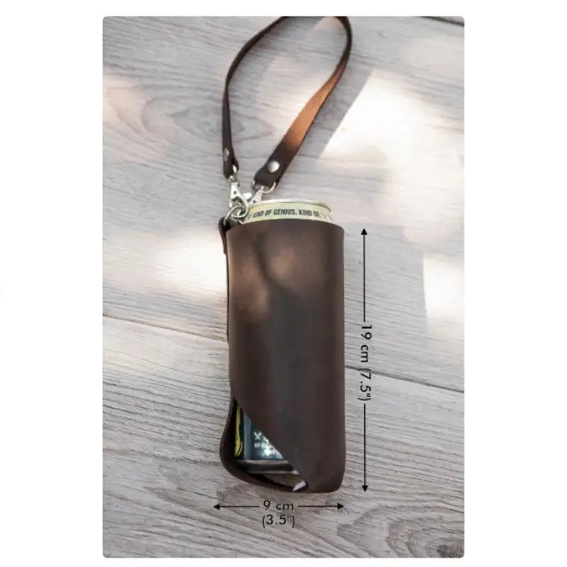 Leather Beer Bottle Waist Portable Beer Belt Bag Handy Wine Bottles Beverage Can Holder Outdoor Drink Can Holder Qme 1pcs