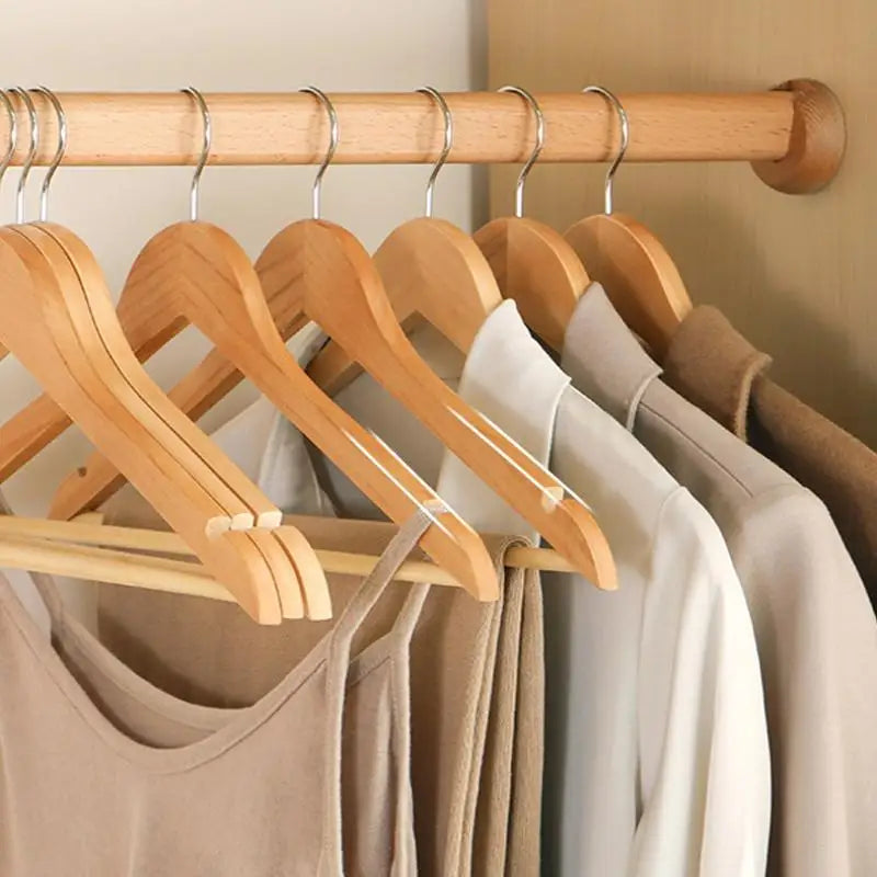 Adult Clothes Rack 2 4 Wooden Hangers Solid Wood Clothing Store Qme